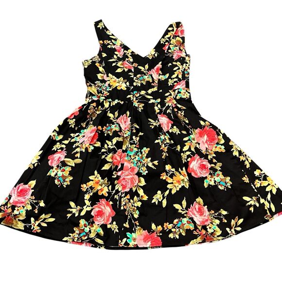 Vintage Ixia Dress M Floral Bloomcore Pin Up 50s Housewife Retro Rockabilly 60s - Picture 3 of 10